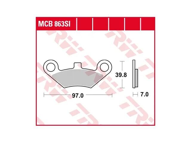 TRW BREAKPAD MCB 863 SI Sintered Metall