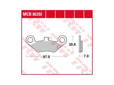 TRW BREAKPAD MCB 863 SI Sintered Metall