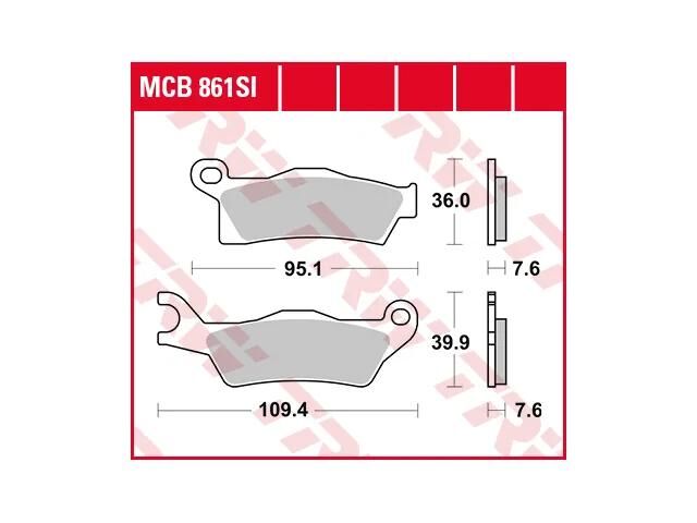 TRW BREAKPAD MCB 861 SI Sintered Metall