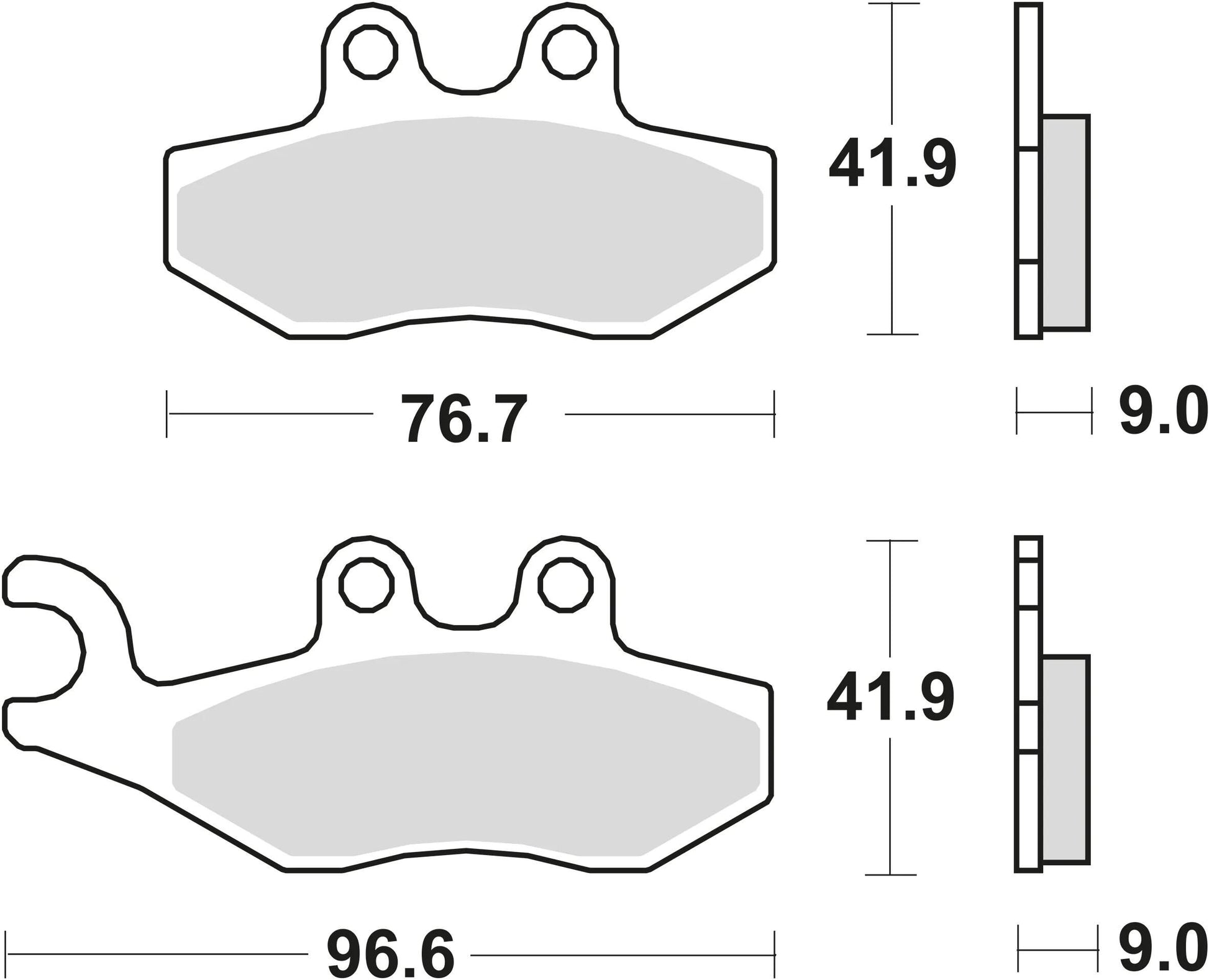 TRW BREAKPAD MCB 744 SRM Sintered Metall