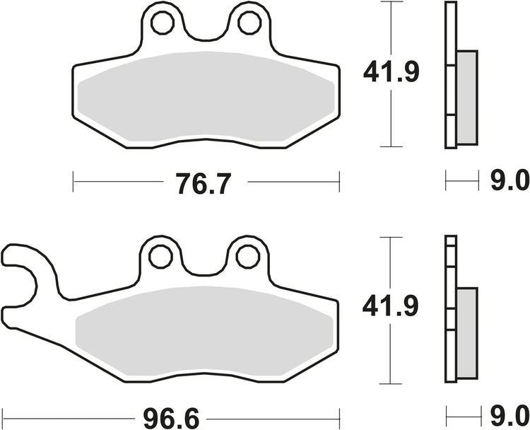 TRW BREAKPAD MCB 744 SRM Sintered Metall
