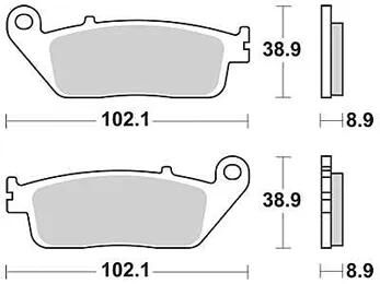 TRW BREAKPAD MCB 764 SRM SNOTED Metall