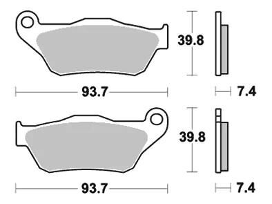 TRW BREAKPAD MCB 786 SRM Sintered Metall