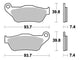 TRW BREAKPAD MCB 786 SRM Sintered Metall