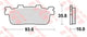 TRW -Bremsbeläge MCB 821 Bio -Standard