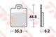 TRW Bremsblock MCB 827 SRM Sintered Metall