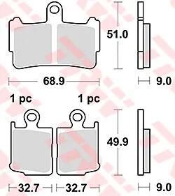 TRW Bremsblock MCB 828 SV Sintered Metall