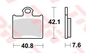 TRW BREAKE PAD MCB 831 SI Sintered Metall