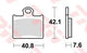 TRW BREAKE PAD MCB 831 SI Sintered Metall