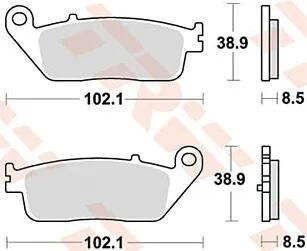 TRW Bremsblock MCB 845 SRM Sintered Metall