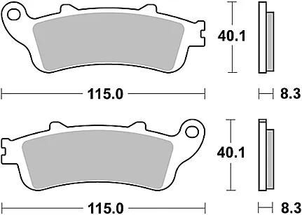 TRW BREAKPAD MCB 705 Sintertes Metall