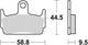 TRW -Bremsbeläge MCB 686 Bio -Standard