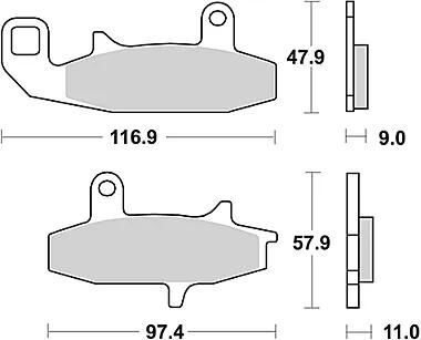 TRW BREAKPAD MCB 597 Bio -Standard