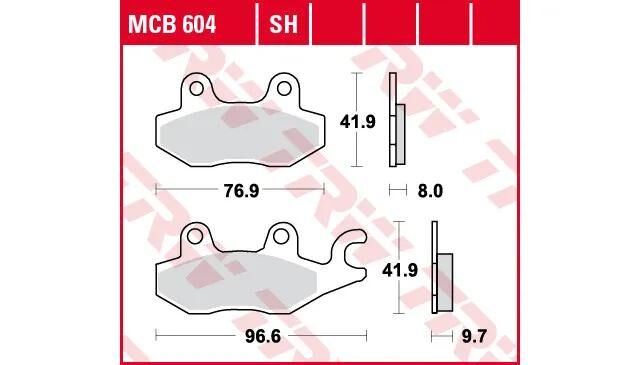 TRW BREAKE PAD MCB 604 Sintertes Metall