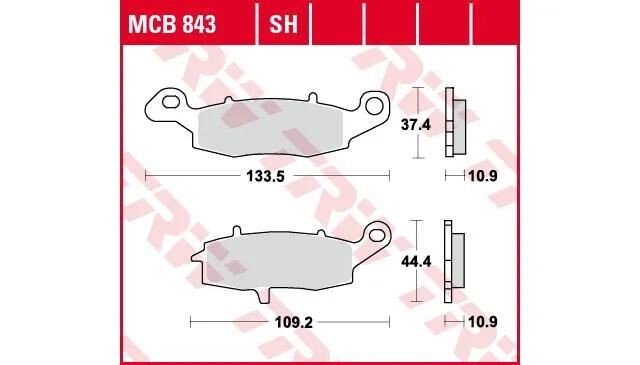 TRW -Bremsbelastung MCB 843 Bio -Standard