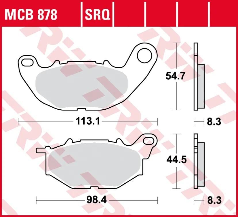 TRW BREAKPAD MCB 878 Bio -Standard