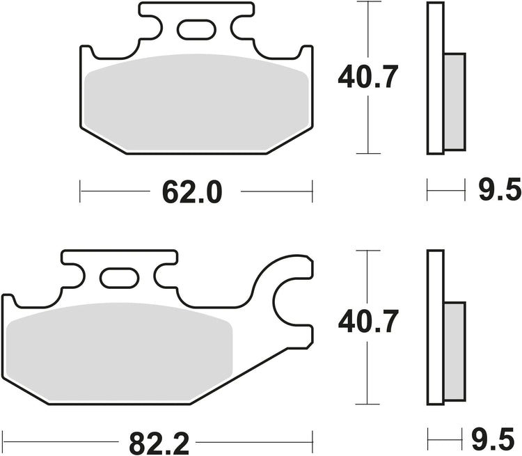 TRW Bremsblock MCB 724 Si gesintertes Metall