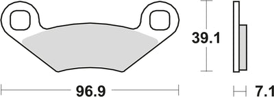 TRW -Bremsbeläge MCB 619 Bio -Standard