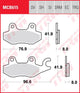 TRW BRAKE PAD MCB 615 SI Sintered Metal