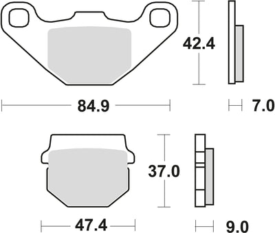 TRW Bremsblock MCB 519 Si gesinterte Metall