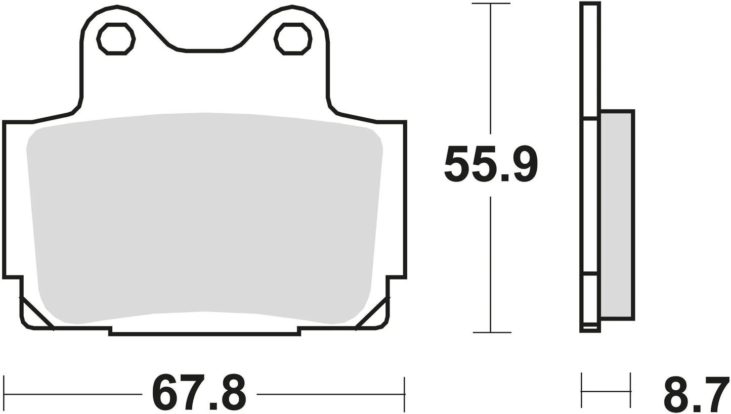TRW Brake Pad MCB 541 Organic Standard