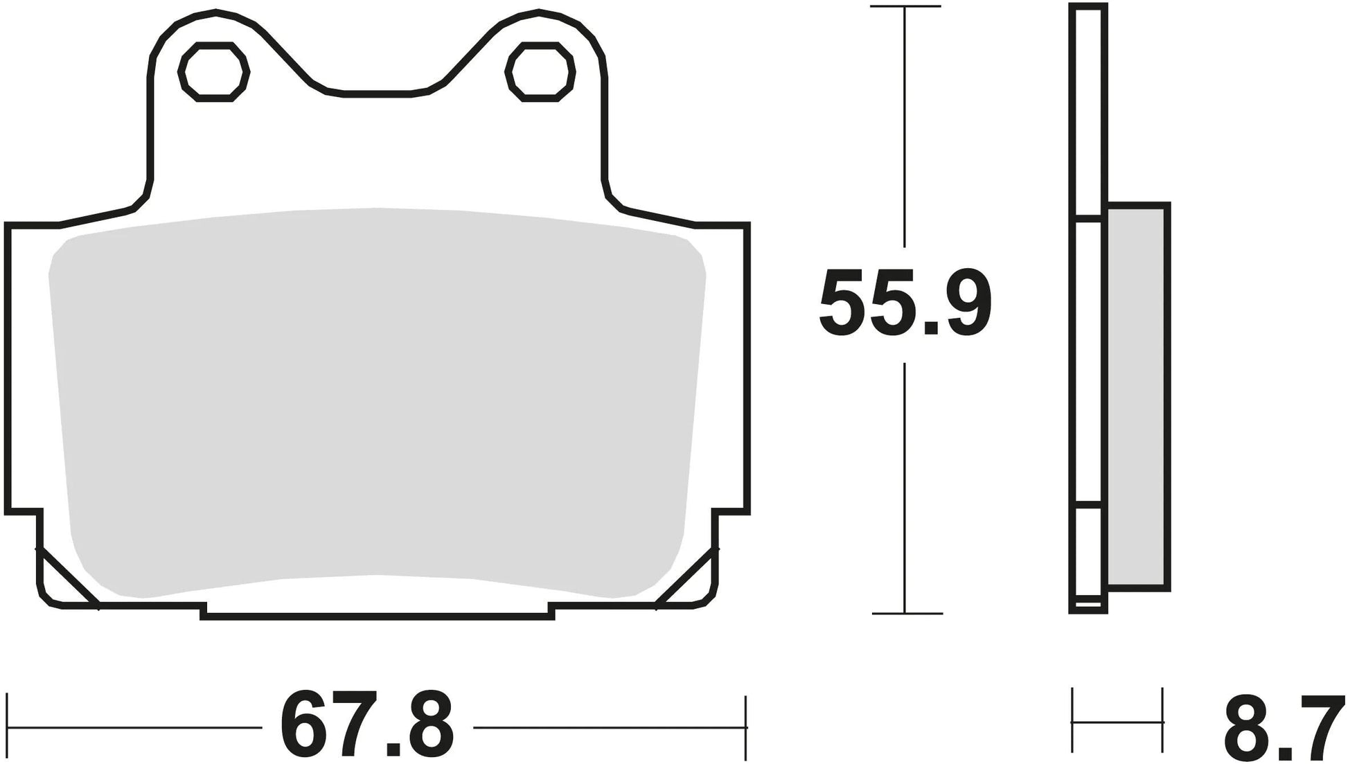 TRW Brake Pad MCB 541 Organic Standard