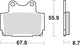 TRW Brake Pad MCB 541 Organic Standard