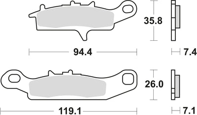TRW BREAKPAD MCB 757 SI Sintered Metall