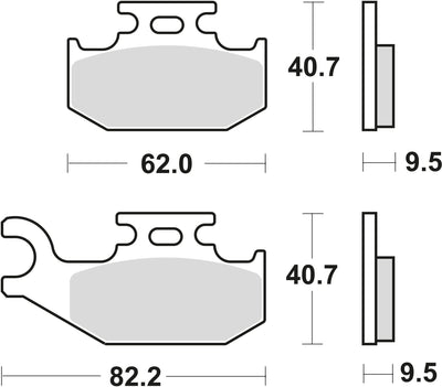 TRW BREAKPAD MCB 723 SI Sintered Metall