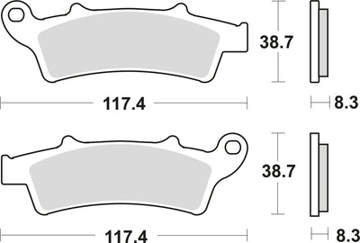 TRW -Bremsbeläge MCB 726 Bio -Standard