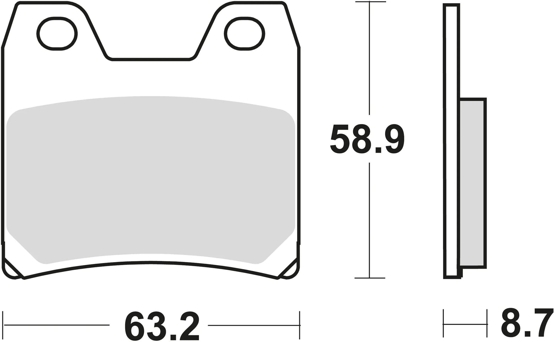 TRW -Bremsbelastung MCB 725 Bio -Standard