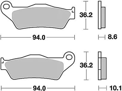TRW -Bremskissen MCB 707 SHINTERED METAL