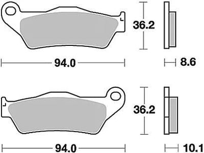 TRW -Bremskissen MCB 707 SHINTERED METAL