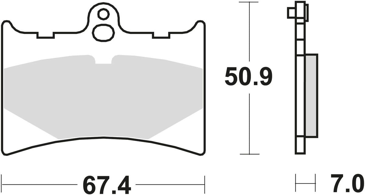 TRW -Bremsbelastung MCB 572 Bio -Standard