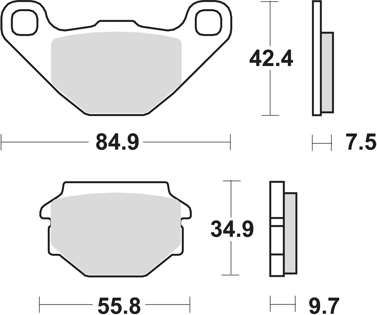 TRW -Bremsbeläge MCB 657 Bio -Standard