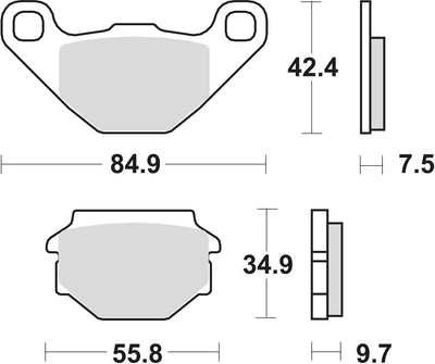 TRW -Bremsbeläge MCB 657 Bio -Standard