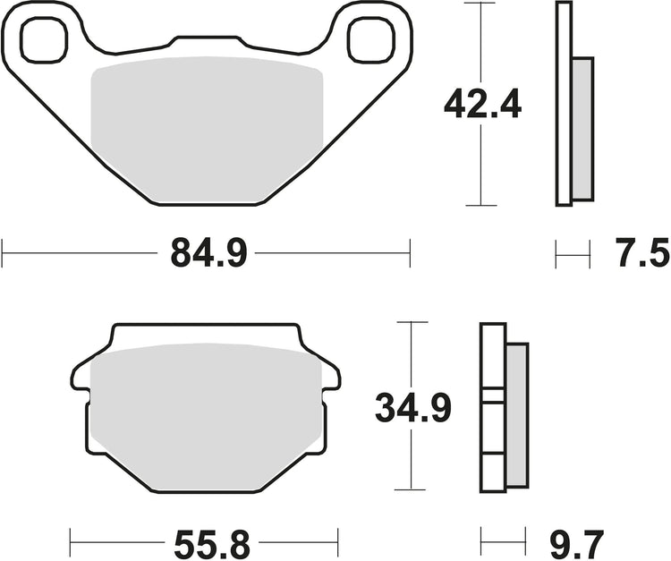 TRW -Bremsbeläge MCB 657 Bio -Standard