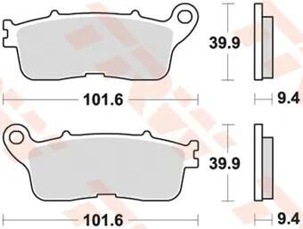 TRW Bremsblock MCB 848 Sinterd Metall