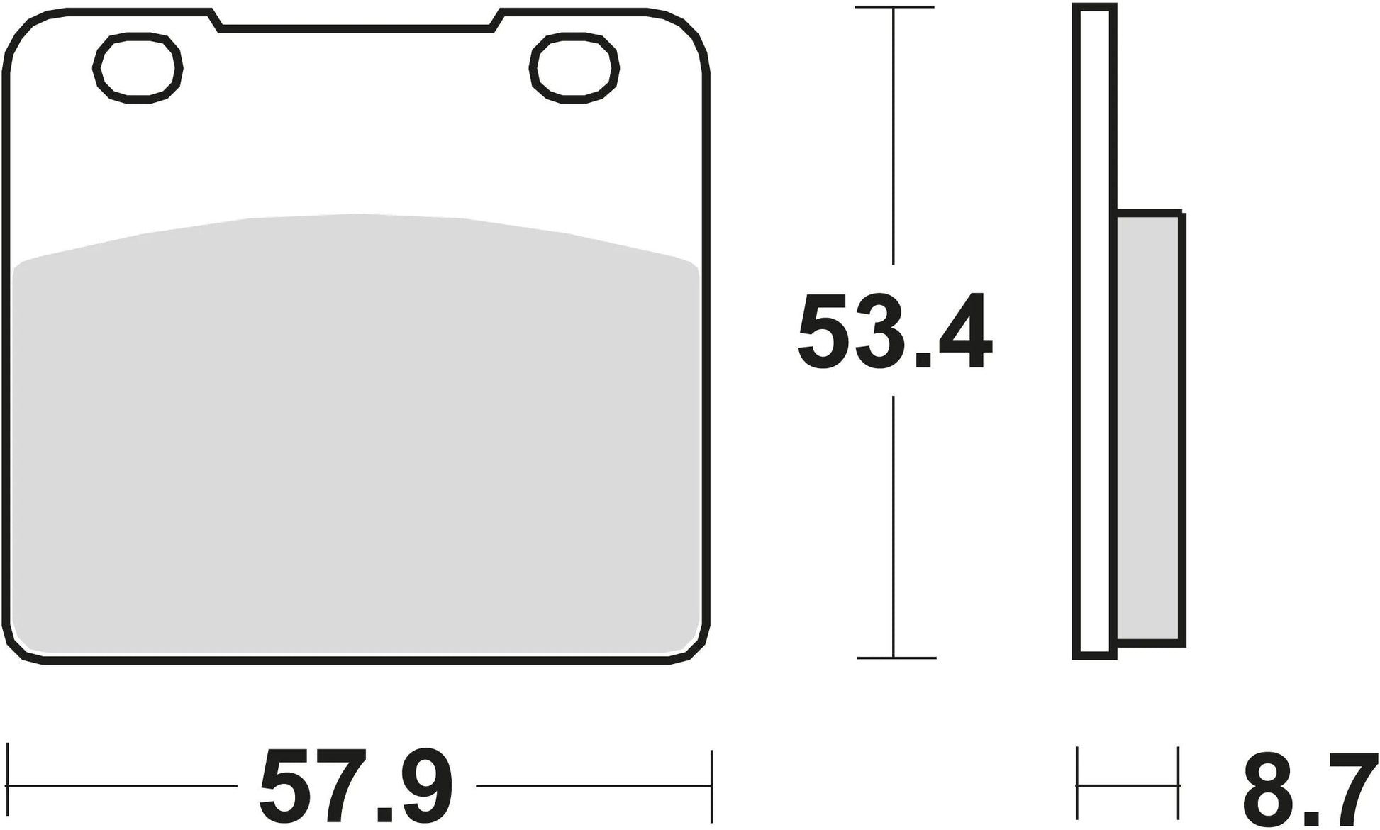 TRW -Bremsbeläge MCB 542 Bio -Standard