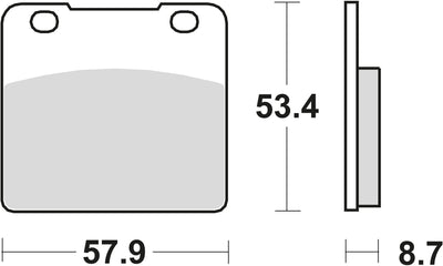TRW -Bremsbeläge MCB 542 Bio -Standard