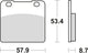 TRW -Bremsbeläge MCB 542 Bio -Standard