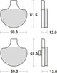 TRW BRAKE PAD MCB 548 PC -Organisation perf.comfort