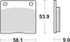 TRW BREAKE PAD MCB 73 PC Bio -Perf. Komfort