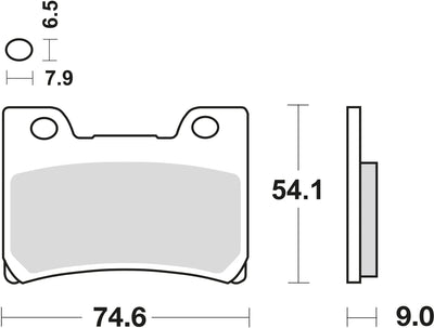 TRW -Bremsbeläge MCB 642 Bio -Standard