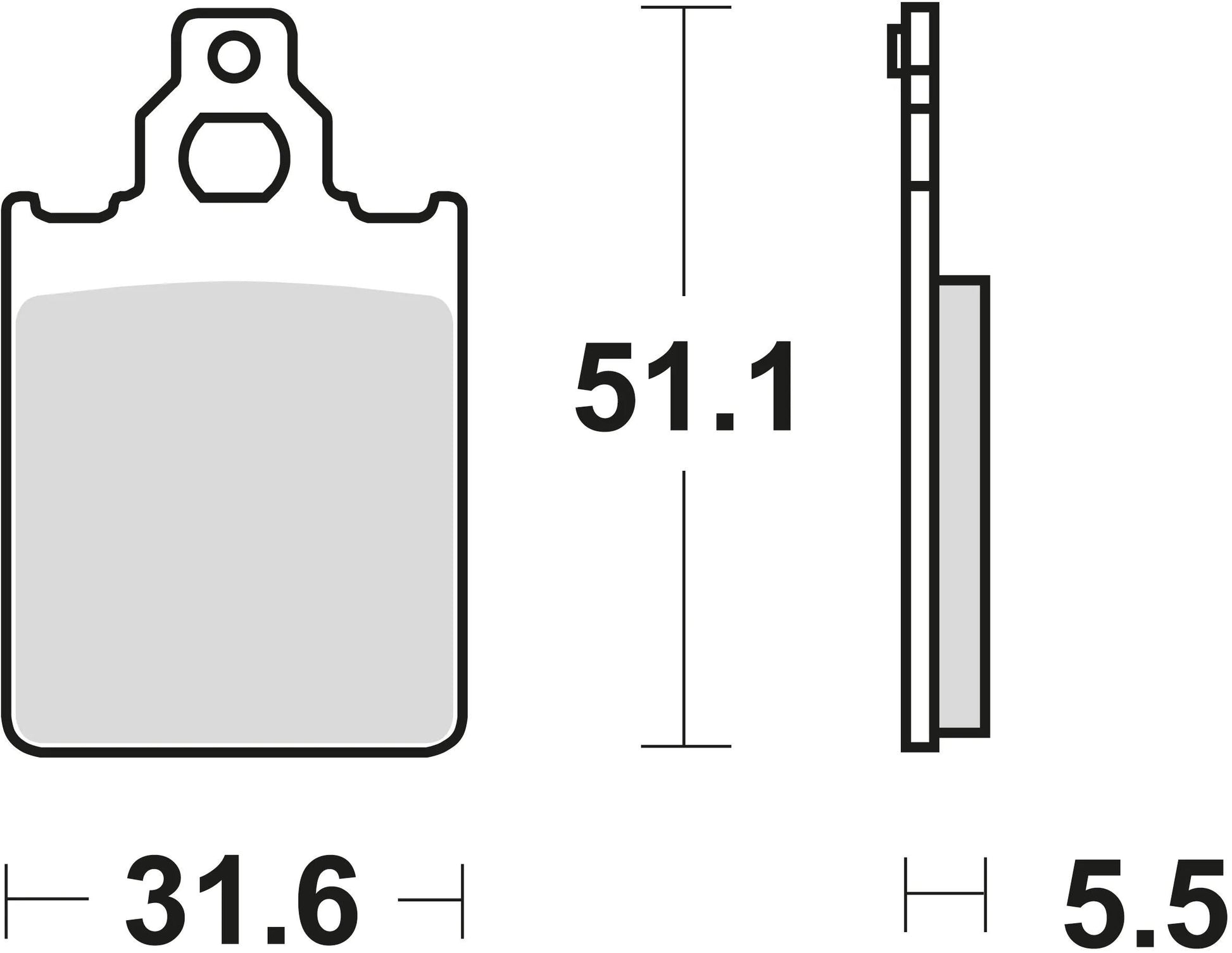 TRW -Bremsbeläge MCB 651 Bio -Standard