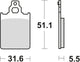 TRW -Bremsbeläge MCB 651 Bio -Standard