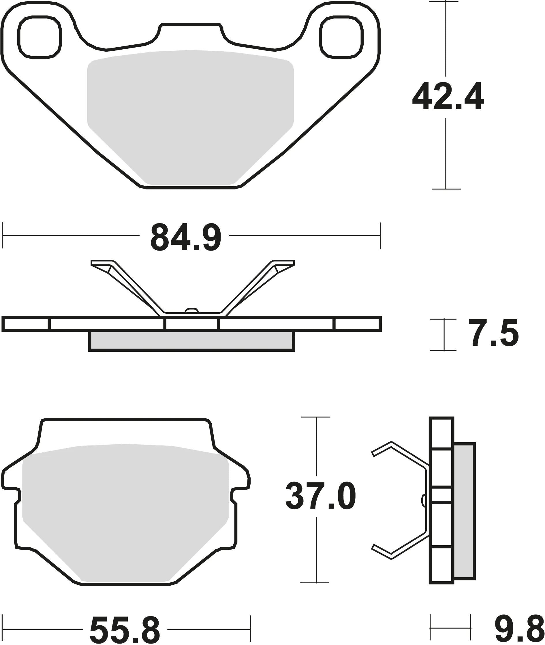 TRW BREAKPAD MCB 667 SI Sintered Metall