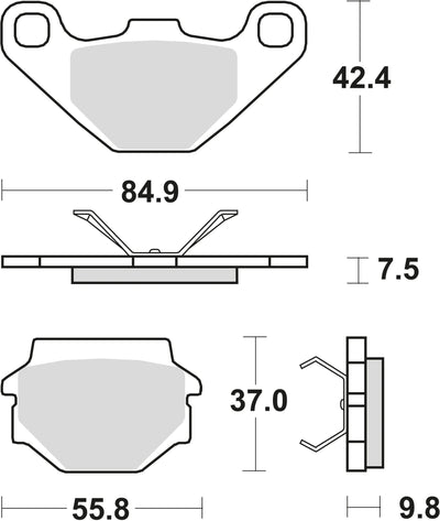 TRW BREAKPAD MCB 667 SI Sintered Metall