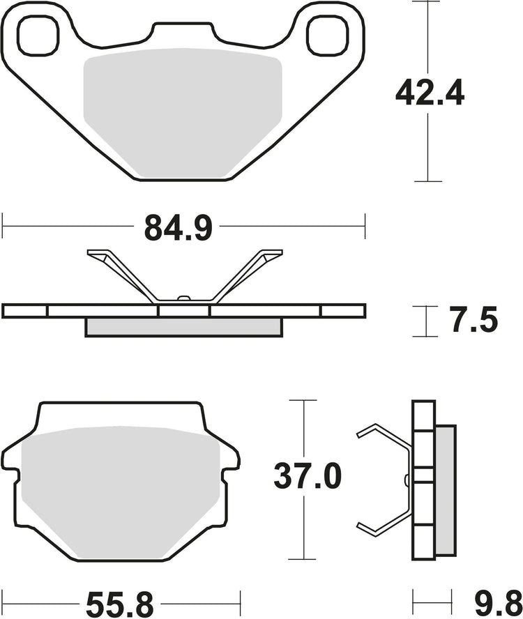 TRW BREAKPAD MCB 667 SI Sintered Metall