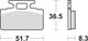 TRW -Bremsbeläge MCB 589 Bio -Standard